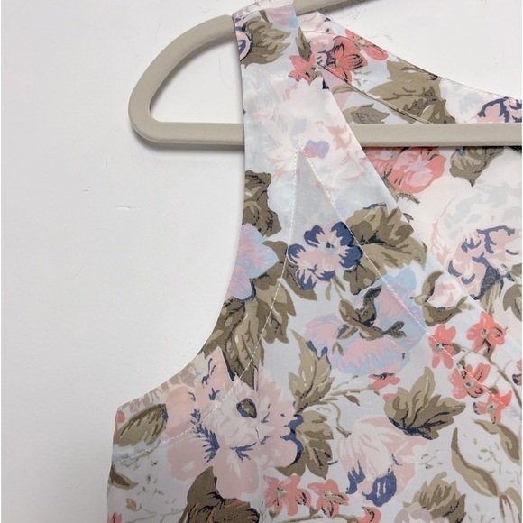 REBECCA TAYLOR Penelope Multicolor Floral Feminine Silk Top Romantic Summer - Picture 8 of 14